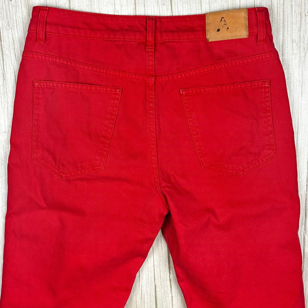 Alexa Chung Red Relaxed Straight Fit Jeans- Size 29