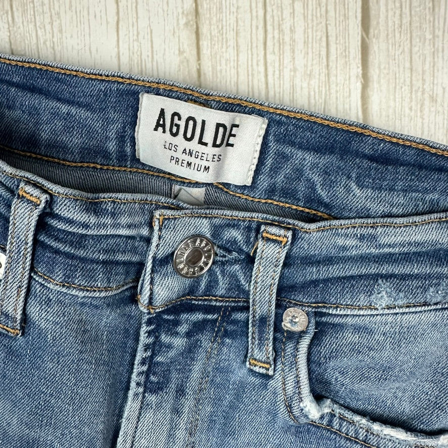 AGOLDE 'Sophie' High Rise Distressed Jeans- Size 25