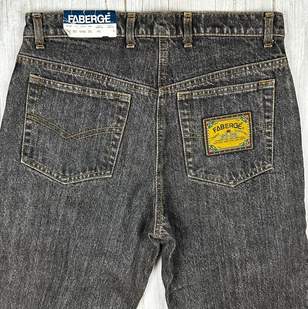 NWT- Deadstock Fabergé 1980's Mens Jeans - Hard to find!- Size 34