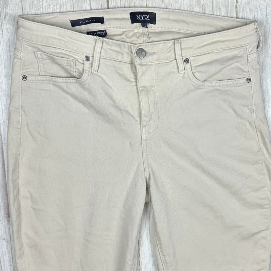 NYDJ 'Ami Skinny' Ivory Stretch Jeans  -Size 10 US or 14 AU