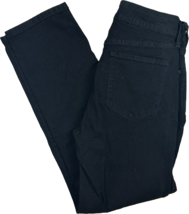 NYDJ USA Made Lift & Tuck Black 'Ankle' Jeans -Size US 0 or 4/6AU