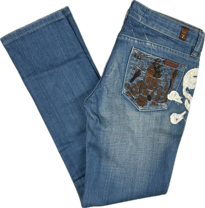7 for all Mankind 'Skull' Low Rise Slim Straight Jeans Size- 27