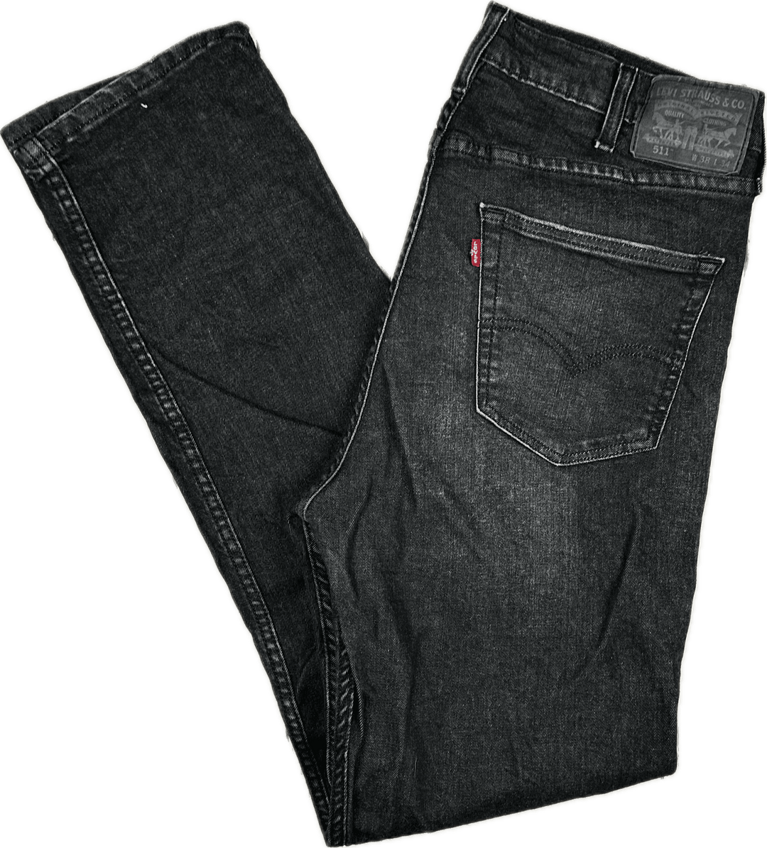 Levis Slim Straight 511 Men s Black Jeans Size 38 34 Jean Pool