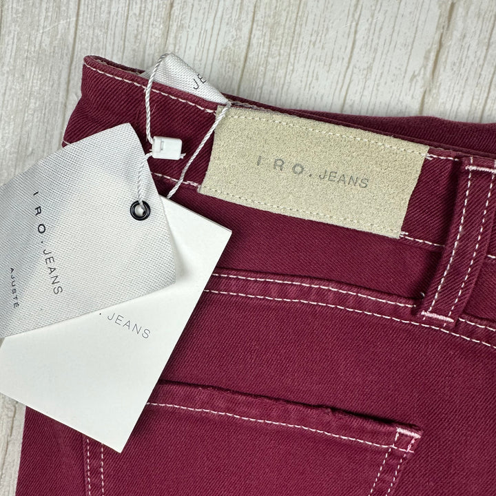 NWT- IRO France Ladies Wine Red Slim Fit Jeans- Size 27