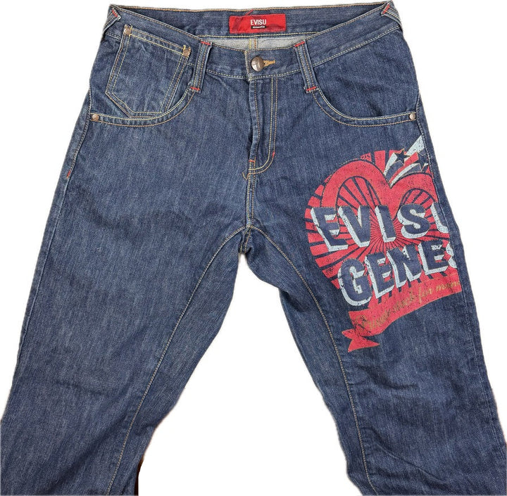 Evisu Japan  Evisu  Genes Cinch Back Logo Jeans - Size 30