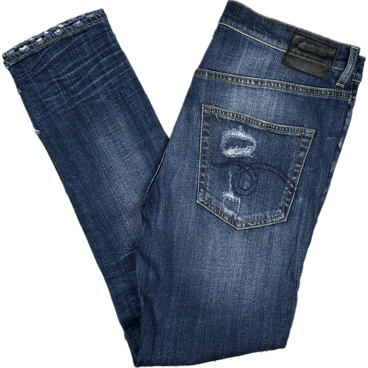 R13 Made in Italy 'Slouch Skinny' Distressed Jeans- Size 30 - Jean Pool
