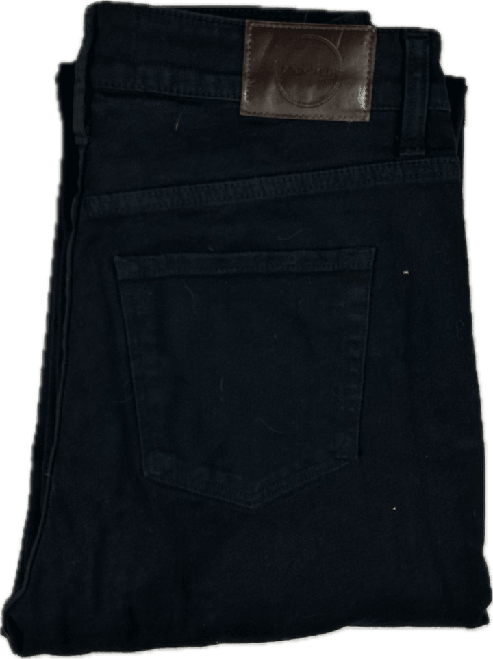 Denimsmith Black High Rise Straight Jeans Made in Melbourne - Size 28 - Jean Pool