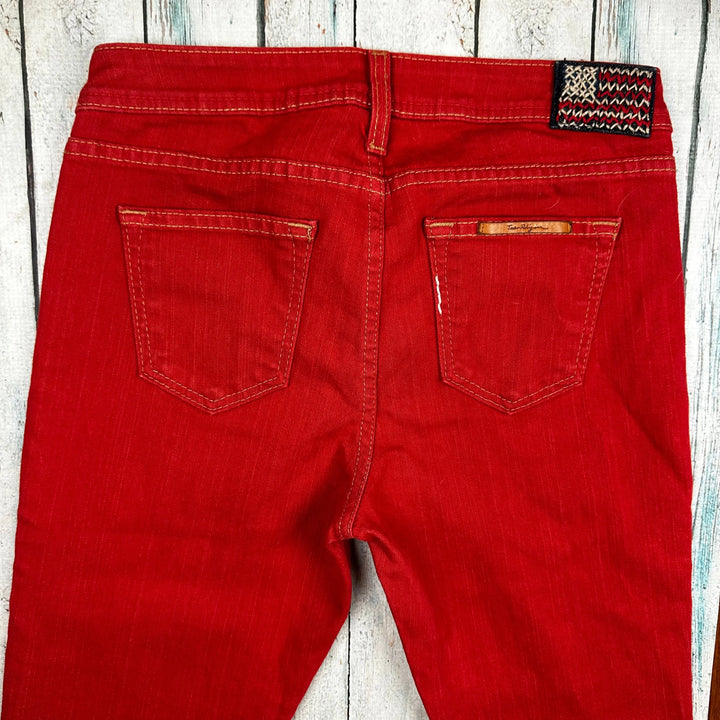 True Religion 'Halle' Red Skinny Jeans- Size 28 - Jean Pool