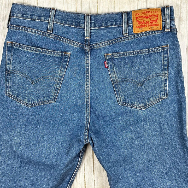 Levis 516 Straight Leg Denim Jeans - Size 38/32
