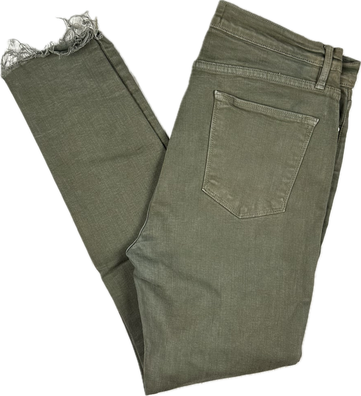 Frame Denim 'Le High Skinny' Army Green Jeans -Size 32