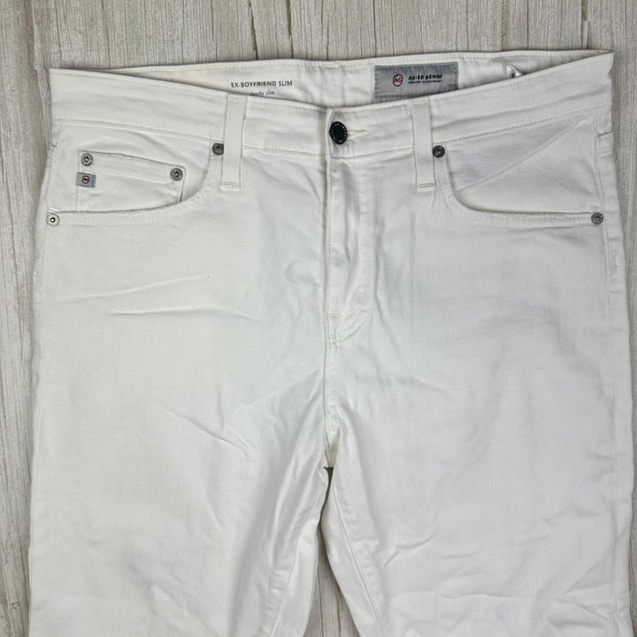 AG Adriano Goldschmied 'Ex-Boyfriend Slim' White Jeans - Size 29R - Jean Pool