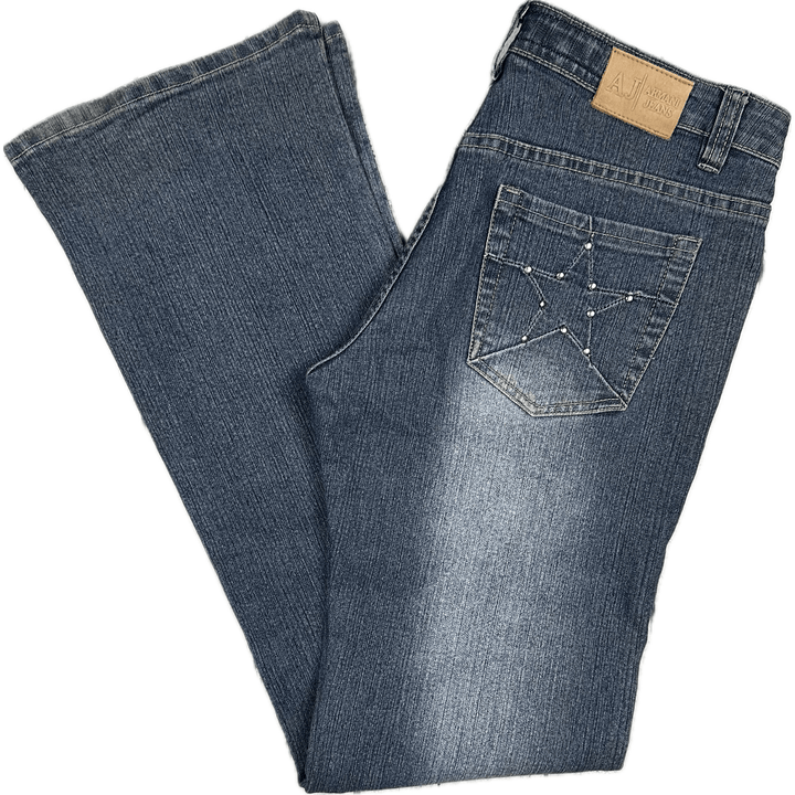 Armani Jeans Bootcut Star Print Jeans -Suit Size 28 - Jean Pool