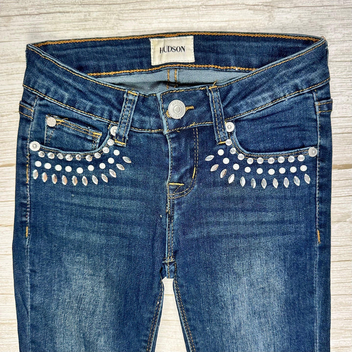 Hudson USA Girls Mid Rise Skinny Jewelled Jeans - Size 6Y - Jean Pool