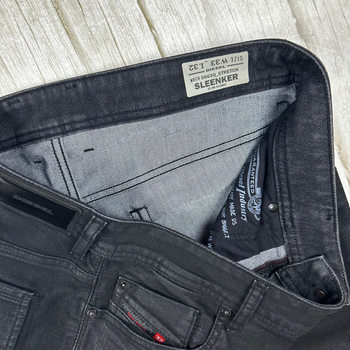 Diesel 'Sleenker' Black Slim Skinny Jeans -Size 33/32