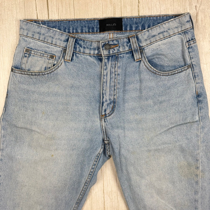 ROLLAS Mens 'Relaxo' Loose Fit Crop Jeans - Size 31"