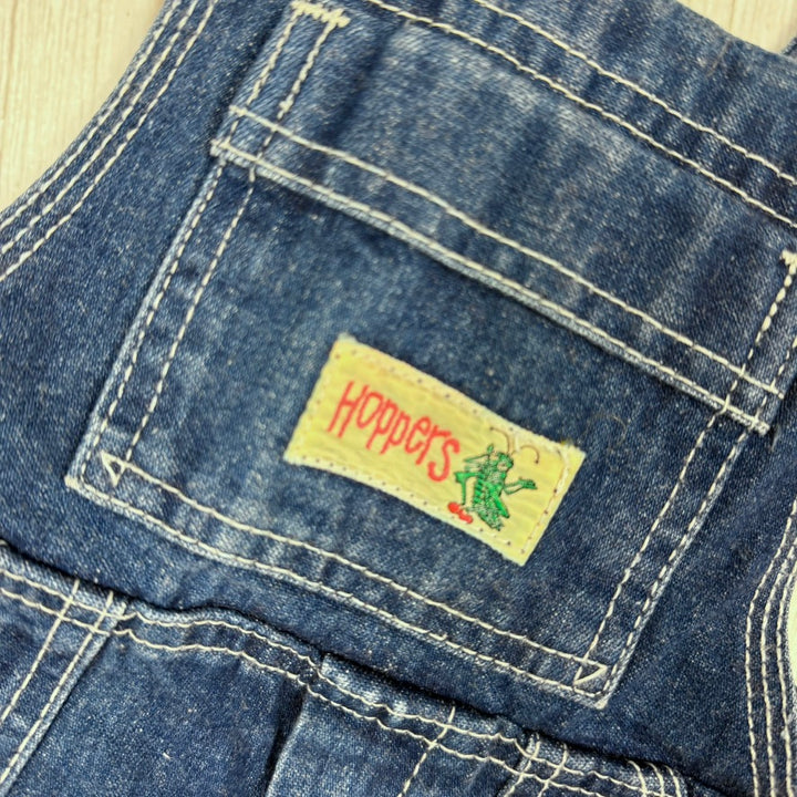 Vintage 1970's 'Hoppers' Australian Made Dungaree Overalls - Size 2Y