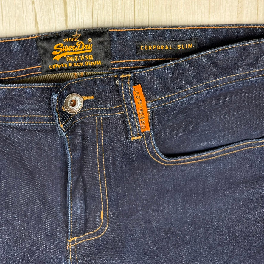 Superdry Mens Stretch 'Corporal Slim' Jeans - Size 32R