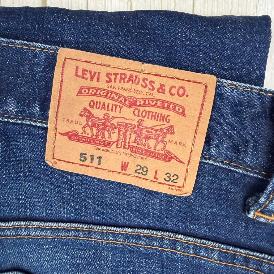 Levis Y2K Slim Straight 511 Low Rise Denim Jeans - Size 29