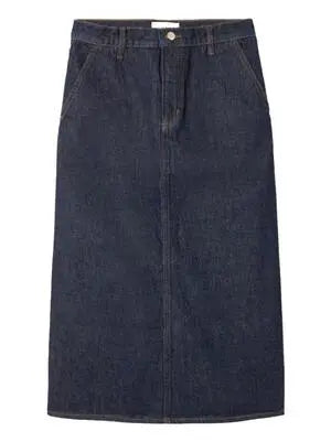NWT- Frame 'Le Bardot' Black Denim Maxi Jeans Skirt - Size 27