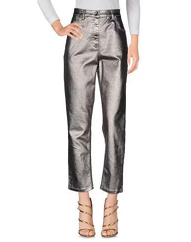 NWT - Patrizia Pepe Italy Metallic Bronze Coated Jeans- Size 26