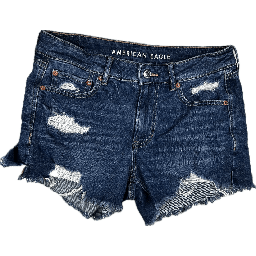 American Eagle Distressed 'Tomgirl Short' - Size 8 - Jean Pool