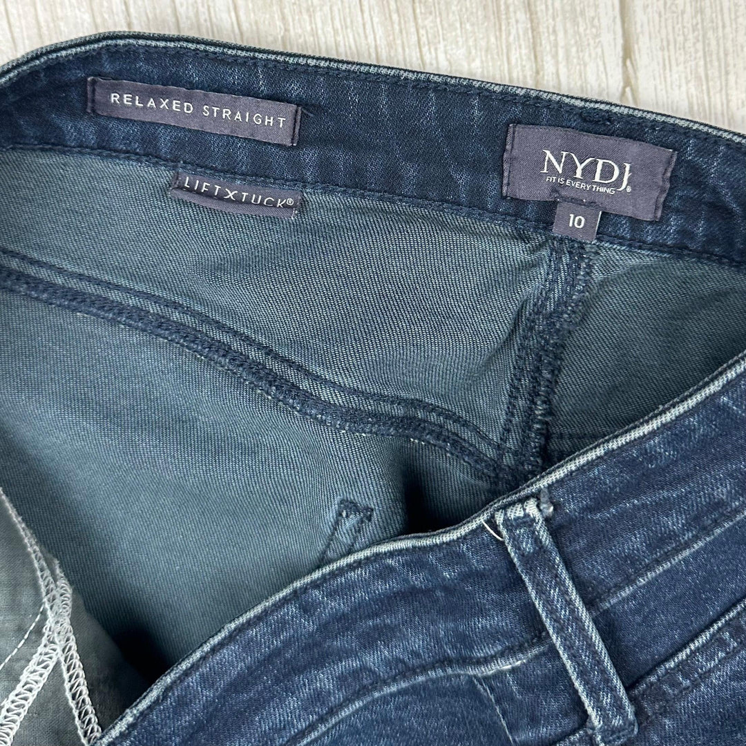 NYDJ 'Lift & Tuck' Relaxed Straight Leg Jeans -Size 10 US suit 14AU