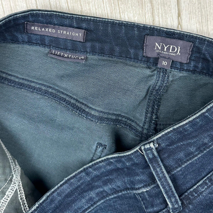 NYDJ 'Lift & Tuck' Relaxed Straight Leg Jeans -Size 10 US suit 14AU