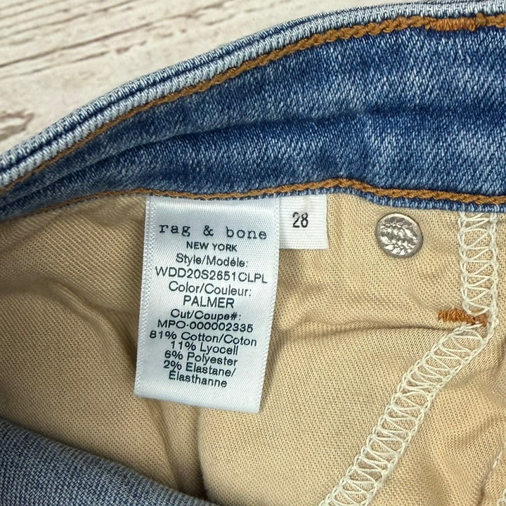 Rag & Bone 'Cate' Mid Rise Skinny Ankle Palmer Jeans - Size 28