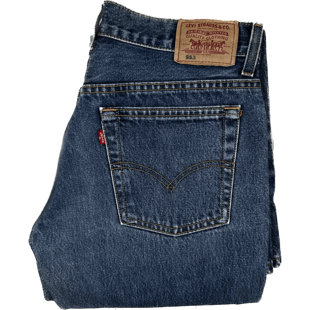 Vintage 1990's Australian Made Levis 553 Jeans - Size 31/33 - Jean Pool