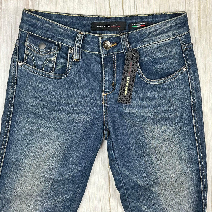 NWT - Miss Sixty 'Radio' Low Rise Slim Straight Jeans -Size 28 - Jean Pool