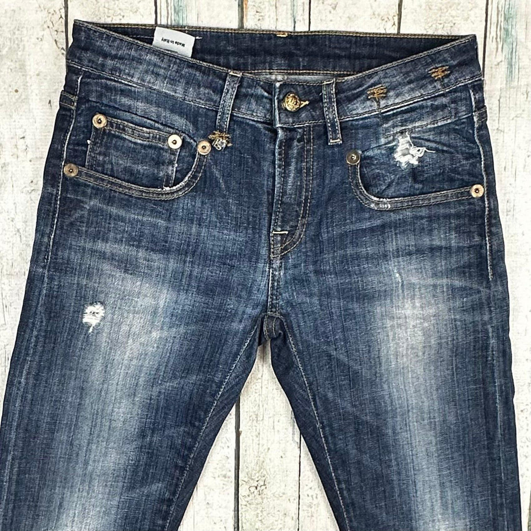 R13 Made in Italy 'Boy Skinny' Blue Jeans- Size 24 - Jean Pool