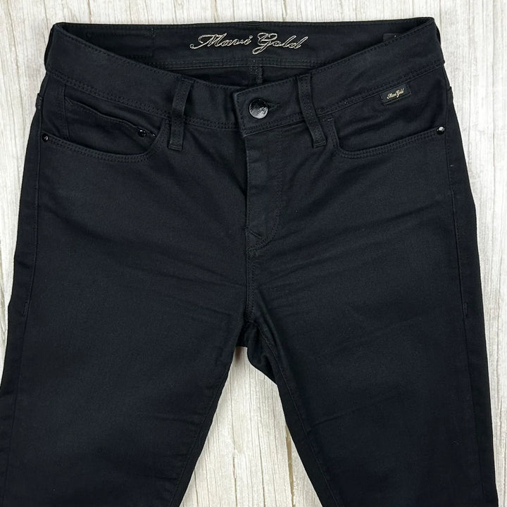 Mavi Gold 'Alexa' Mid Rise Black Skinny Jeans -Size 27/32