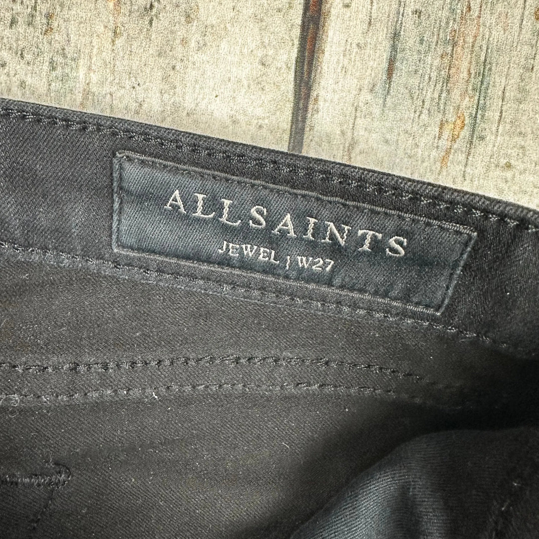 All Saints Black 'Jewel' Skinny Jeans -Size 27 - Jean Pool