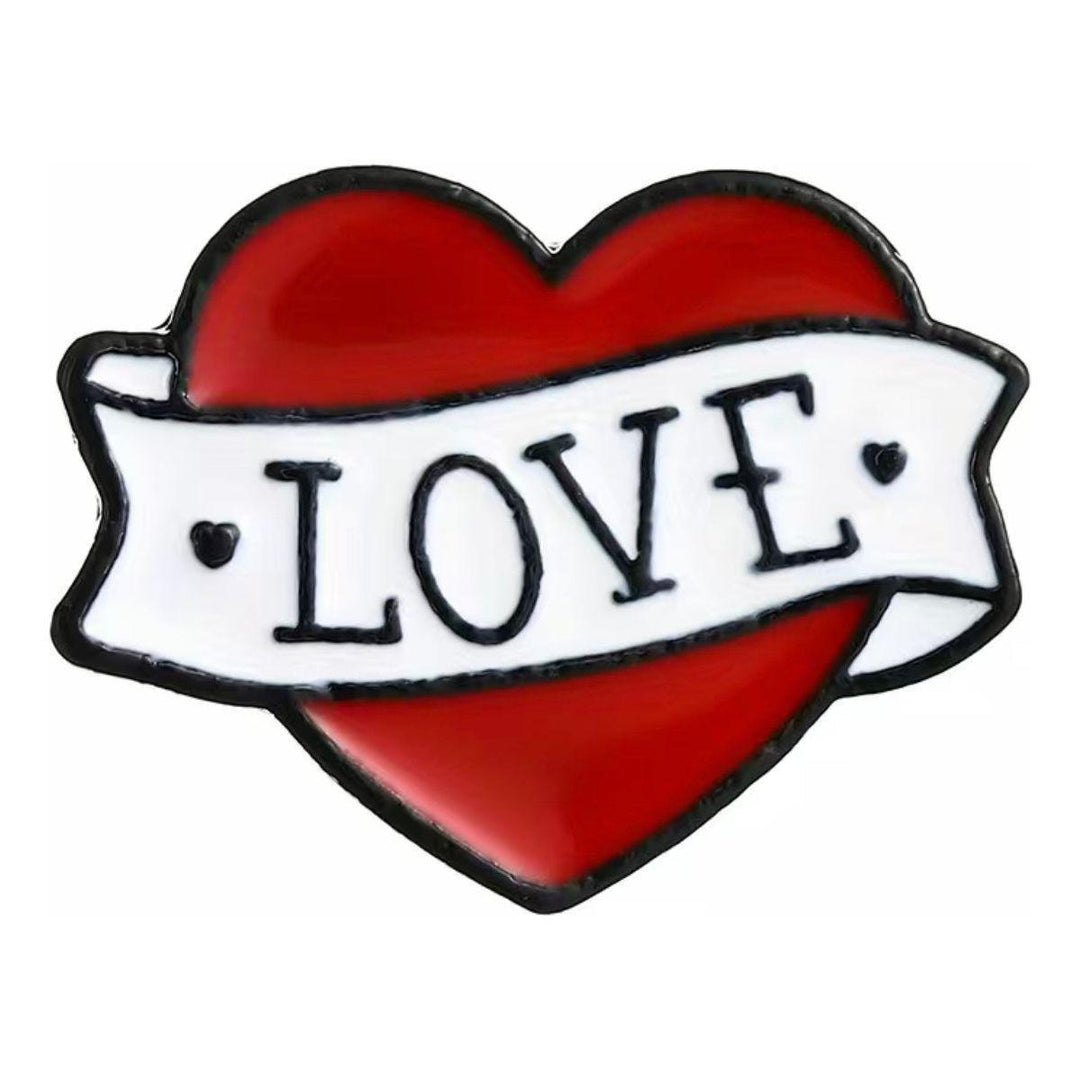 Love - Heart Shaped- Enamel Pin - Jean Pool