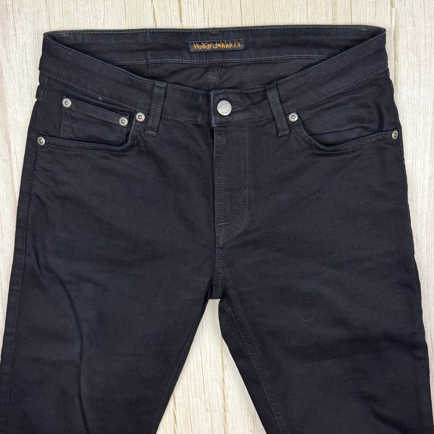 Nudie 'Skinny Lin' Black Black Wash Denim Jeans- Size 30/32
