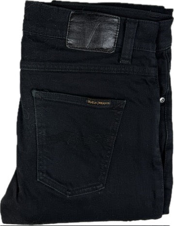 Nudie 'Lean Dean' Dry Everblack Wash Organic Cotton Jeans- Size 33/30