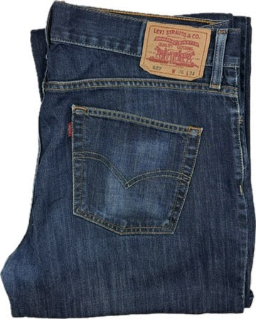 Levis 1990's Classic 527 Relaxed Bootcut Denim Jeans - Size 36L
