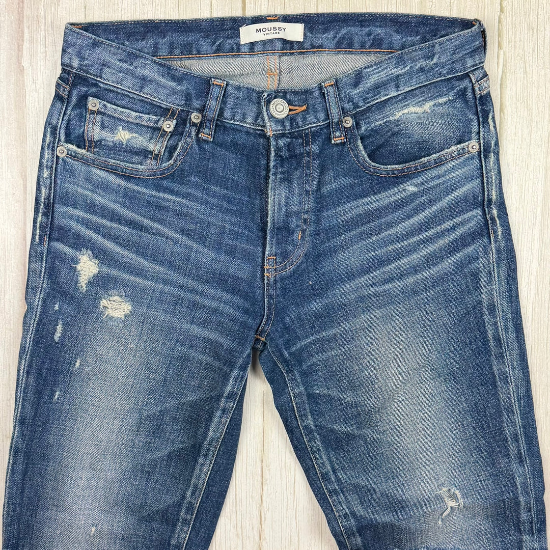 Moussy Vintage Japan Slim Fit Distressed Jeans- Size 26