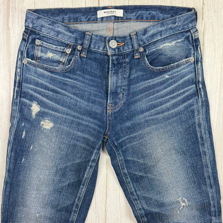 Moussy Vintage Japan Slim Fit Distressed Jeans- Size 26