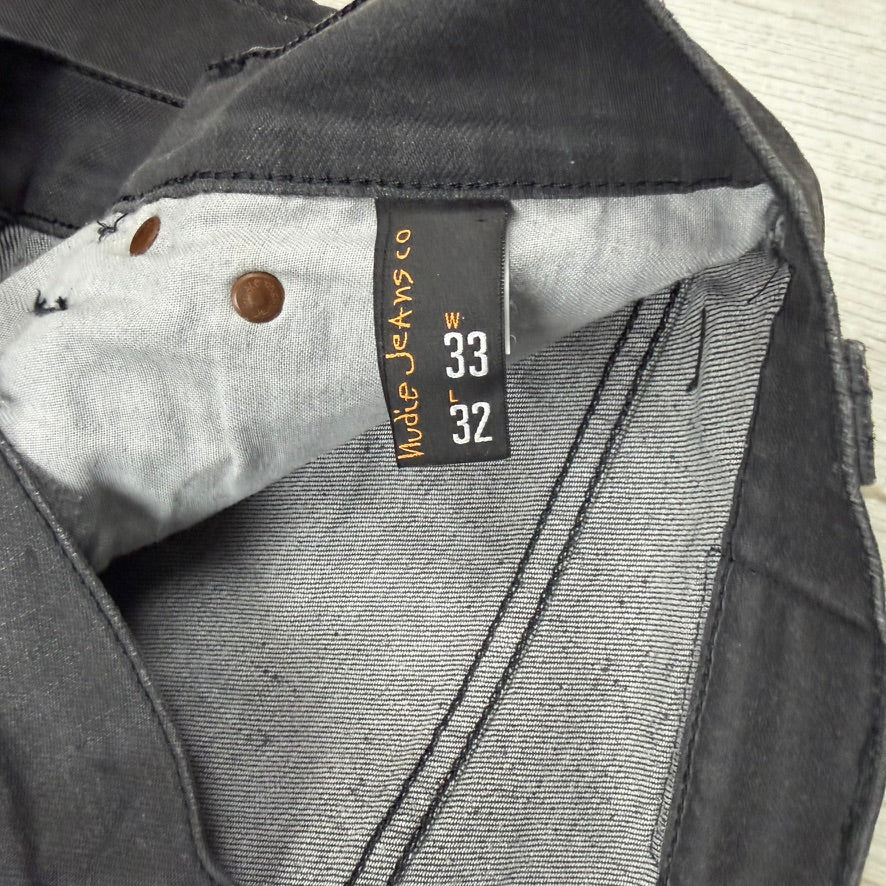 Nudie Jeans Co. 'Grim Tim' Broken Black Wash Organic Jeans - Size 33/32