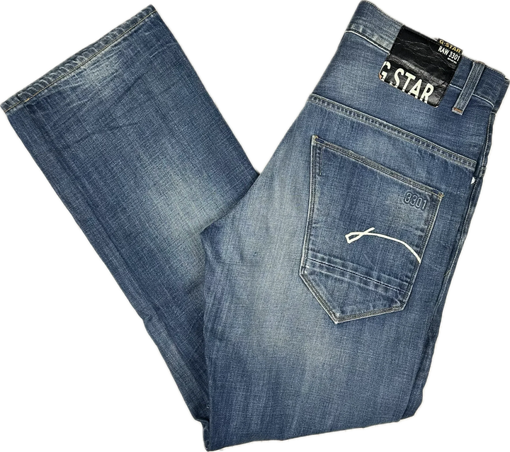 G Star RAW 3301 Mens Morris Tapered Jeans - Size 31/32