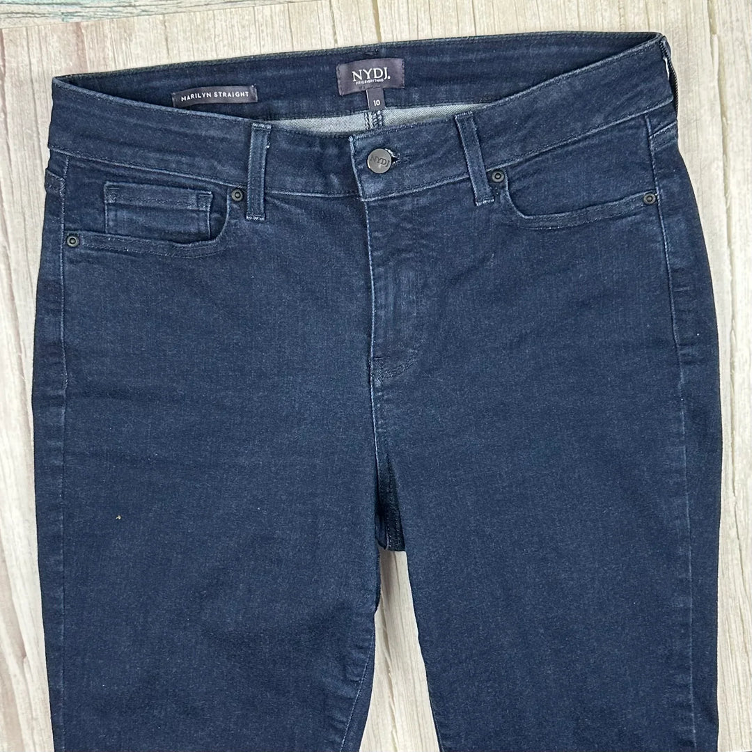 NYDJ 'Lift & Tuck' MARILYN Straight Leg Jeans -Size 10 US suit 14AU