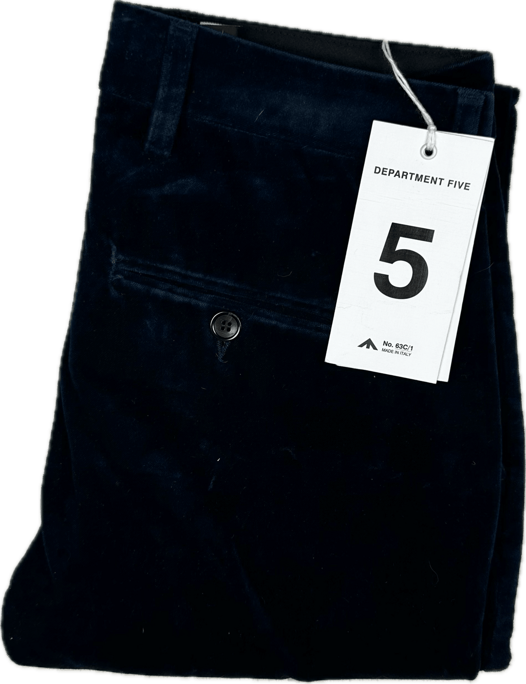 NWT- Department 5 Made in Italy Navy Velvet Pants- Size 26