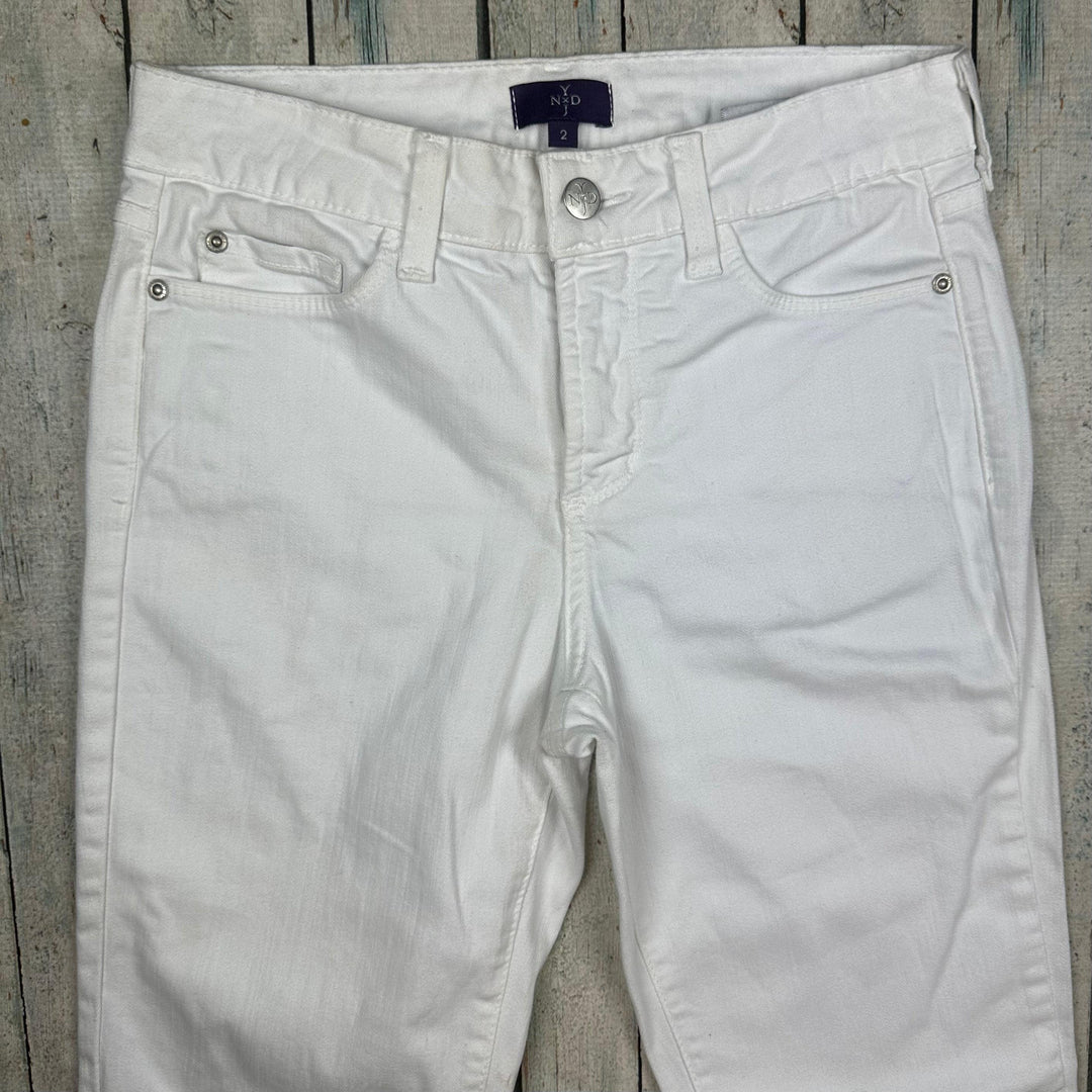 NYDJ -White Lift & Tuck 'Straight' Leg Jeans -Size 2 US suit 6 AU - Jean Pool