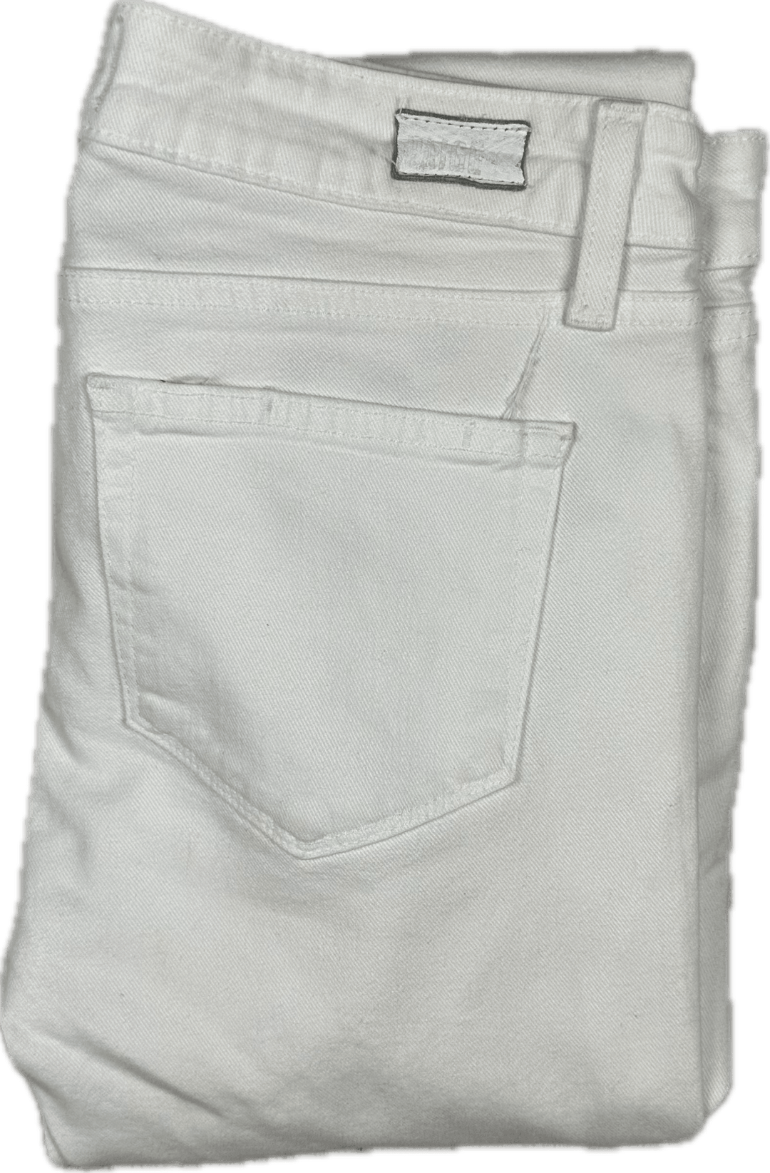 Paige Denim 'Indio Zip' White Jeans- Size 27