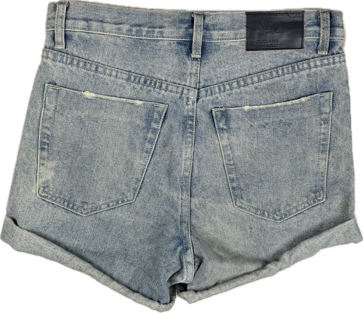 One Teaspoon 'Outlaws' Cuffed Denim Shorts  - Size 26