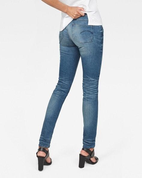 G Star RAW Womens 'Lynn Mid Skinny' Distressed Jeans -Size 27/34