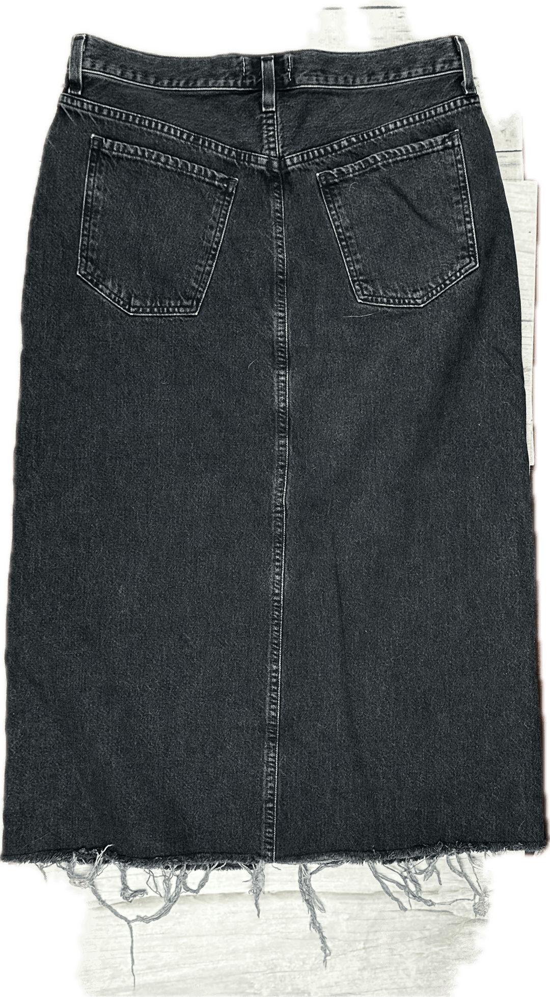 AGOLDE 'Leif Skirt' Vintage Wash Denim Maxi Skirt - Size 28