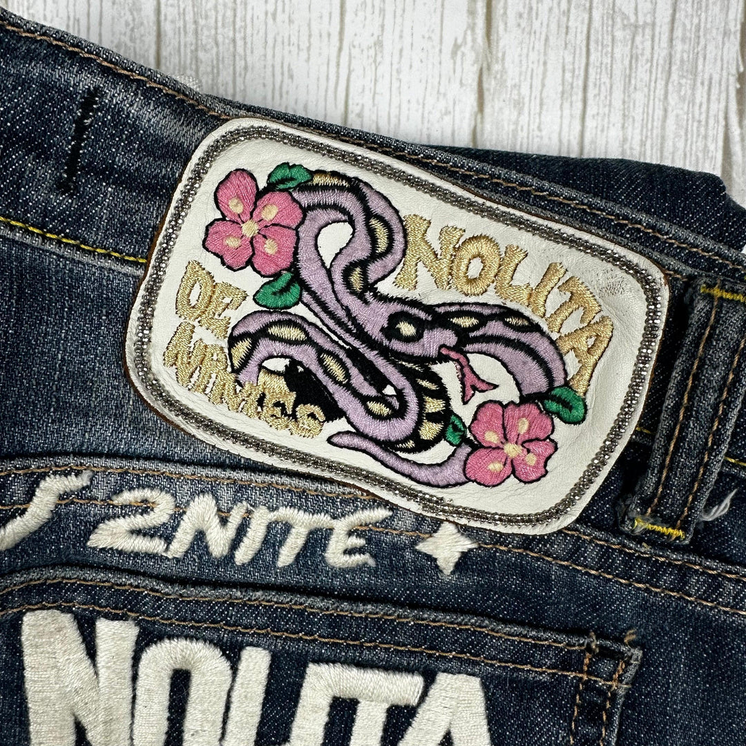 Nolita - Stunning Logo Seat Low Rise Jeans -Size 26 - Jean Pool