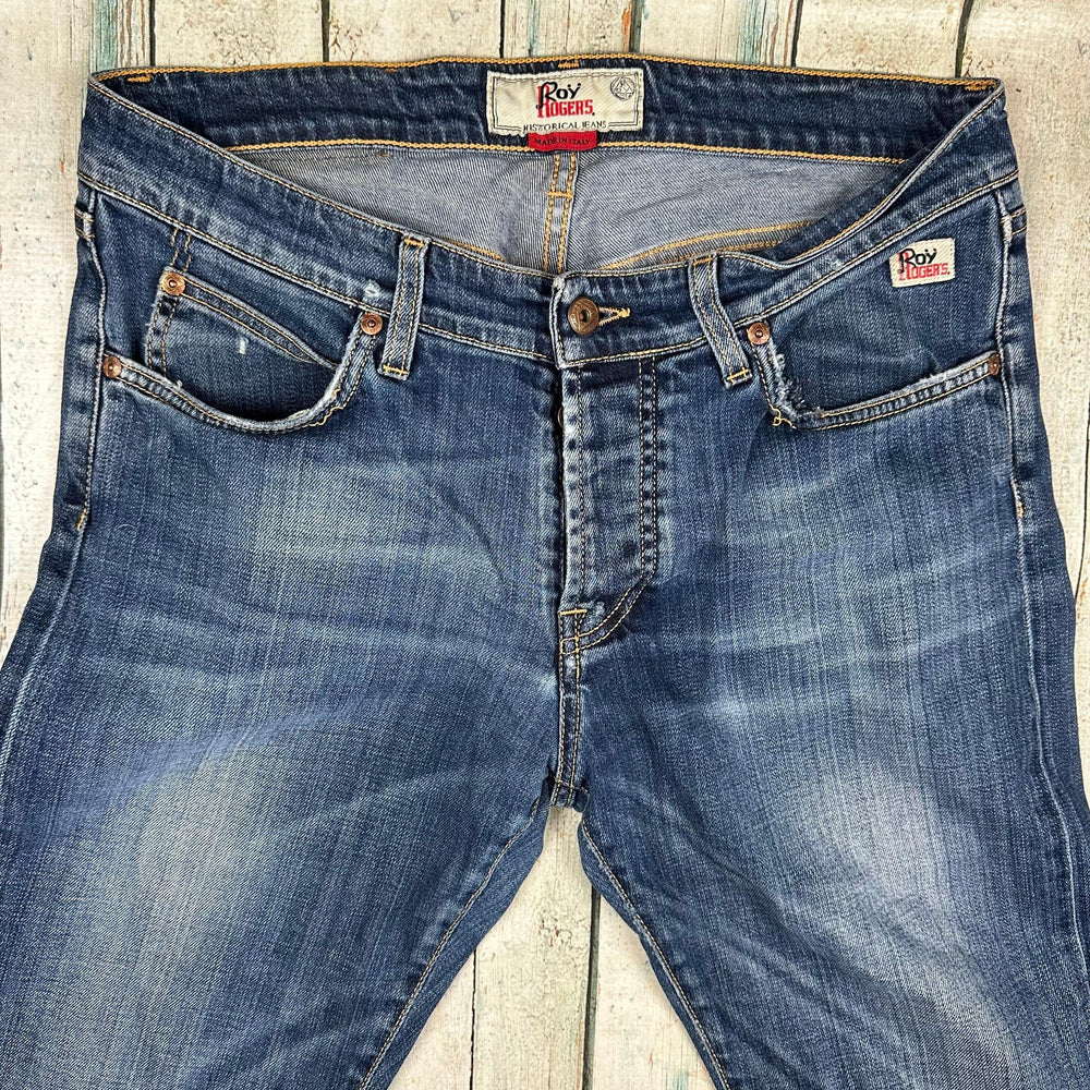 Roy Rogers Italian Straight Fit Button Fly Jeans - Size 34 - Jean Pool